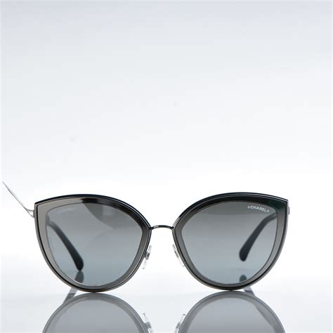 chanel cat eye sunglasses silver